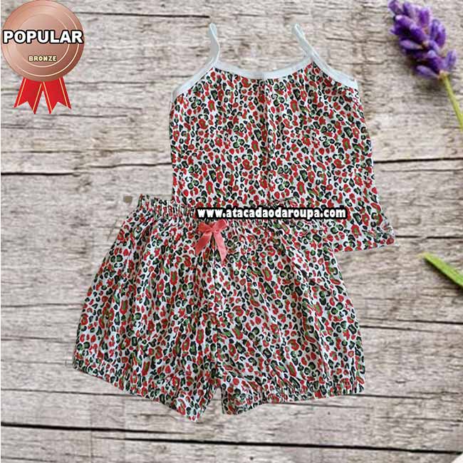 Conjunto Onçinha Infantil em Algodão 1 a 3 Anos