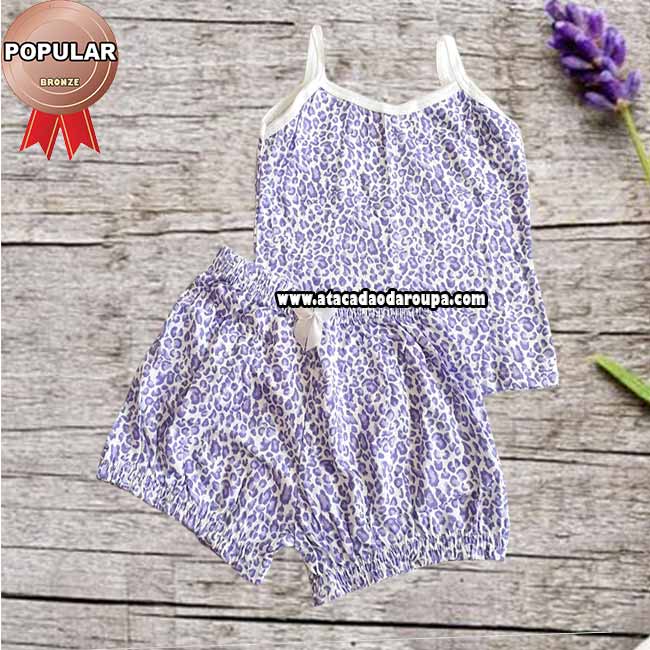 Conjunto Onçinha Infantil em Algodão 1 a 3 Anos