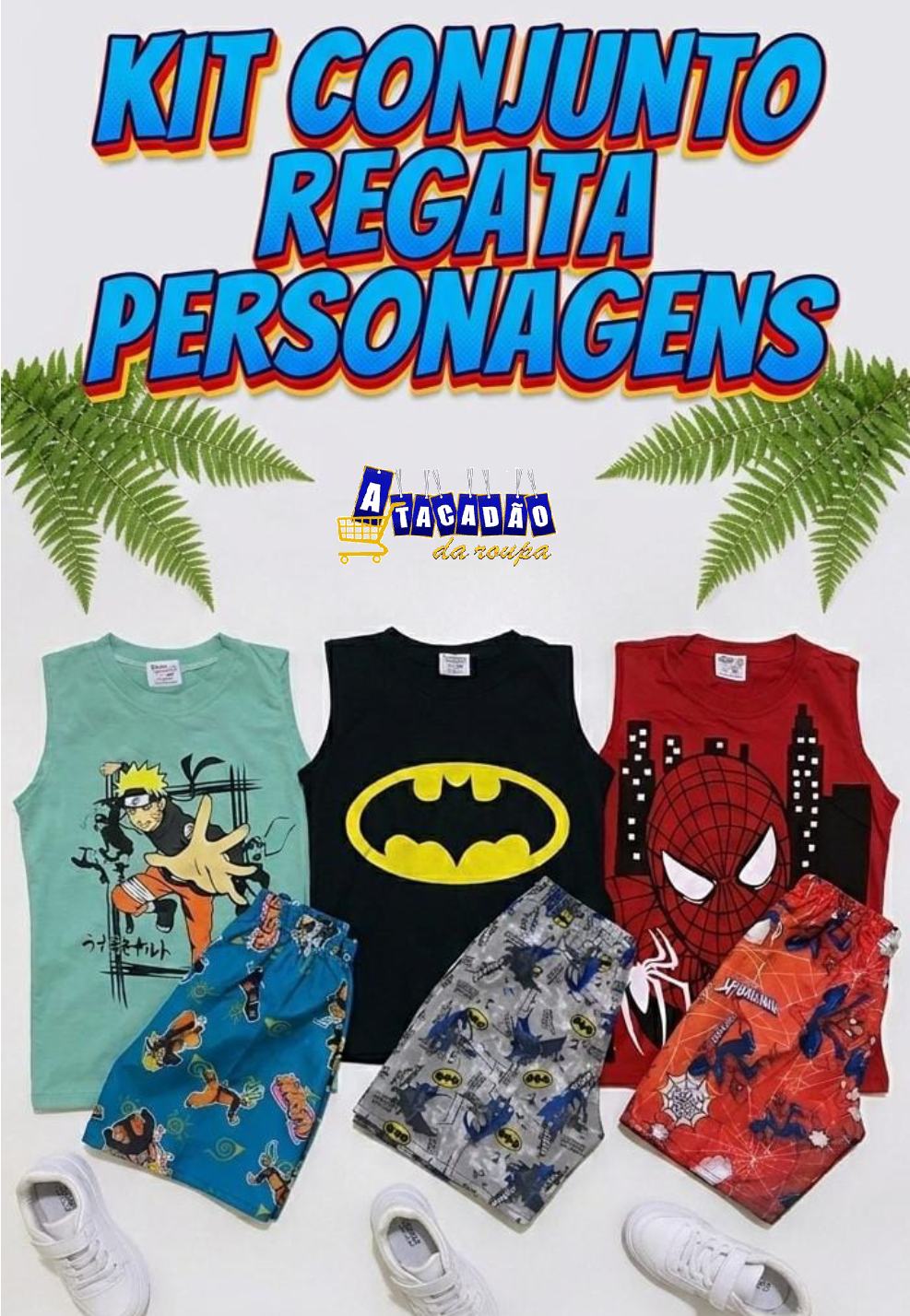 Conjunto Regata e Short Personagens