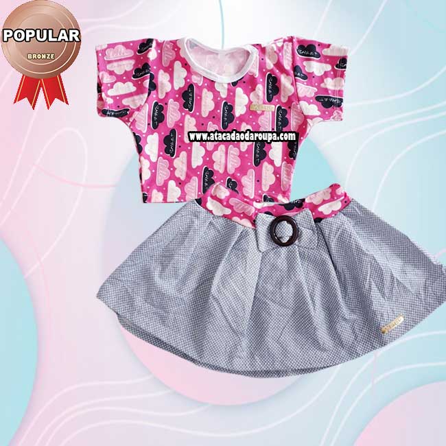 Conjunto Saia Infantil