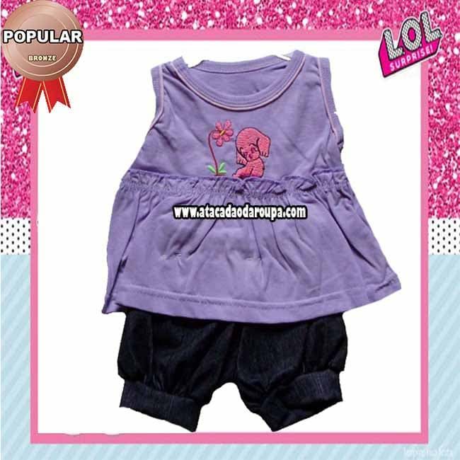Conjuntos e Vestidos Infantil Vários Modelos 4 a 12 Meses