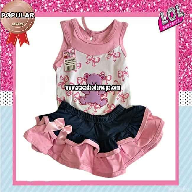 Conjuntos e Vestidos Infantil Vários Modelos 4 a 12 Meses
