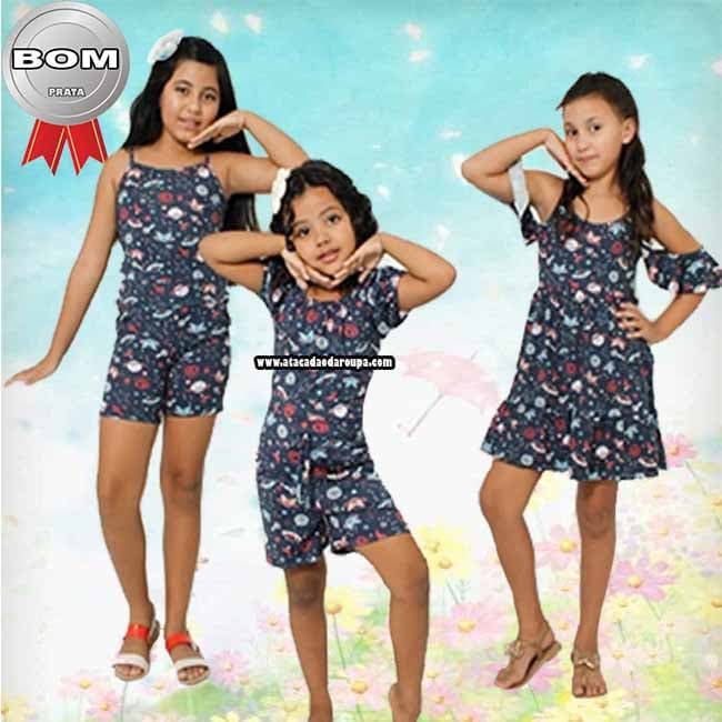 Vestidos,Macaquinhos Infantil 6 a 10 Anos