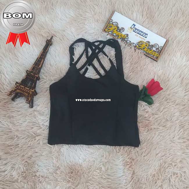 Cropped Liso com Bojo Liso