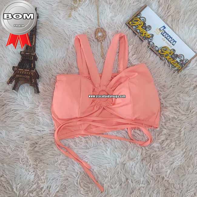 Cropped Liso com Bojo Liso