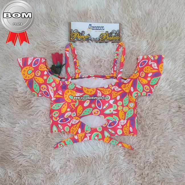 Cropped Estampado Suplex com Bojo G