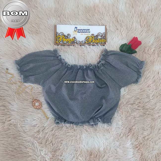 Cropped Liso com Bojo Liso