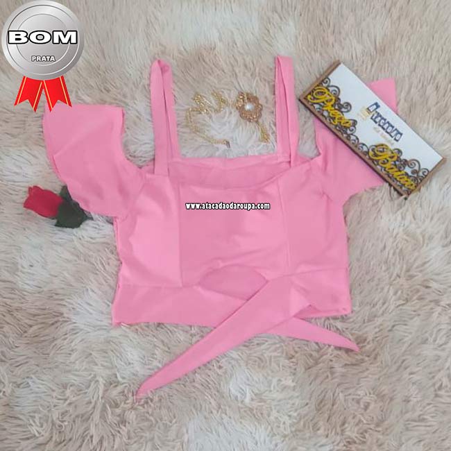 Cropped Liso com Bojo Liso