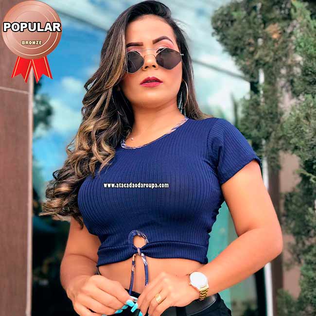 Cropped Malha Canelada
