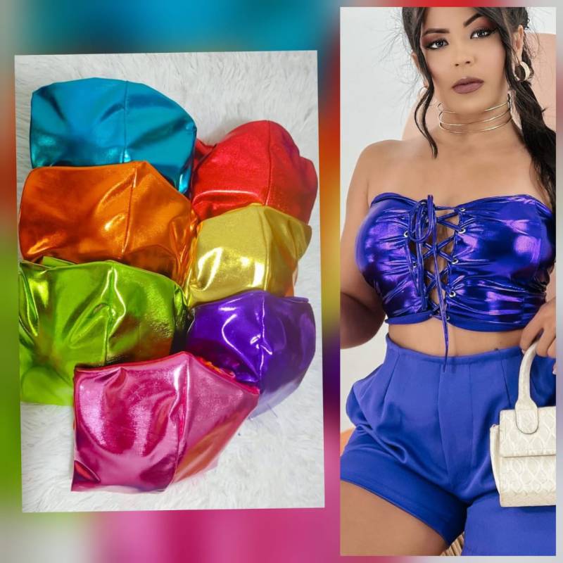 Cropped Platinado Feminino Com Bojo