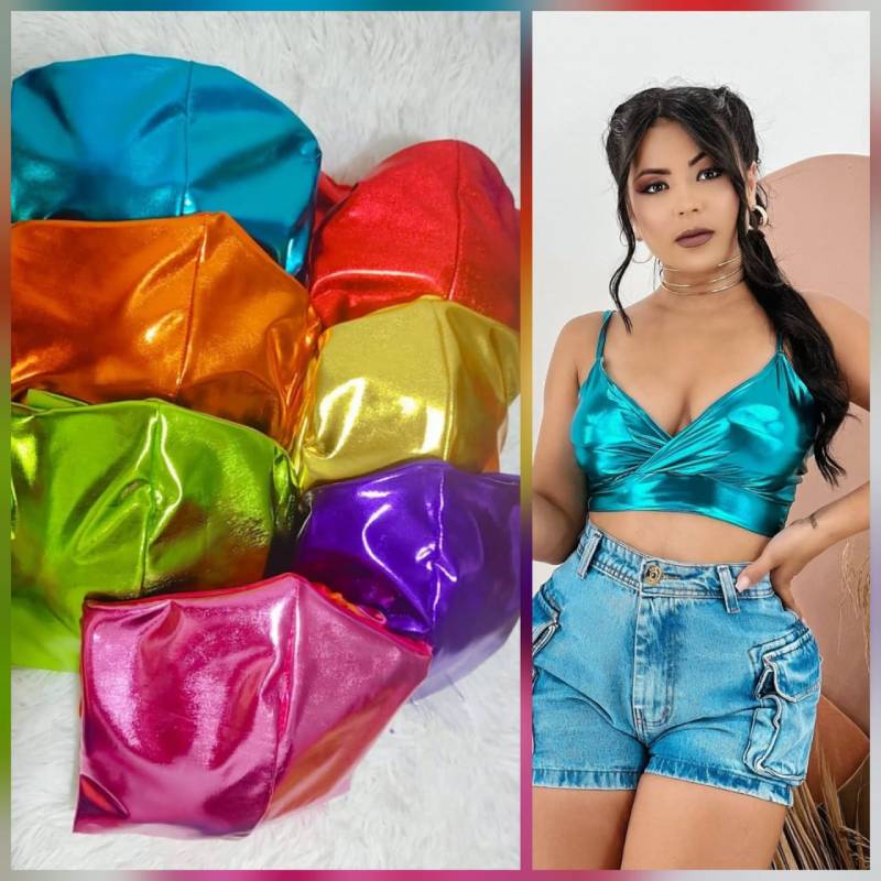 Cropped Platinado Feminino Com Bojo