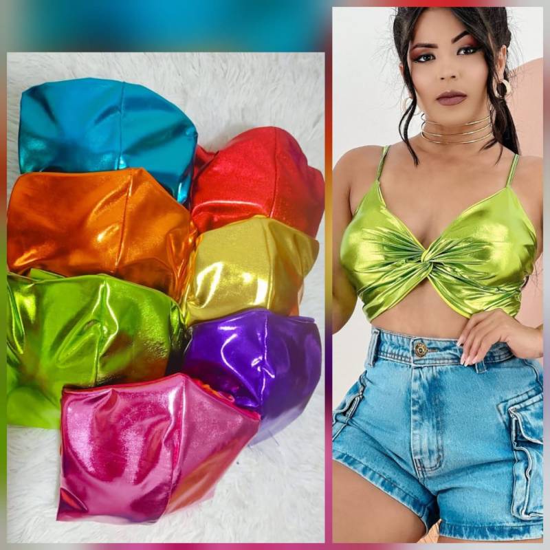 Cropped Platinado Feminino Com Bojo