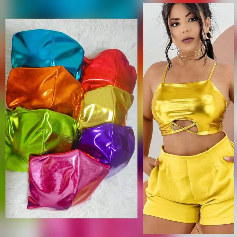Cropped Platinado Feminino Com Bojo