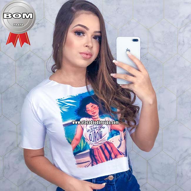 Cropped Viscolycra com Sublimação M