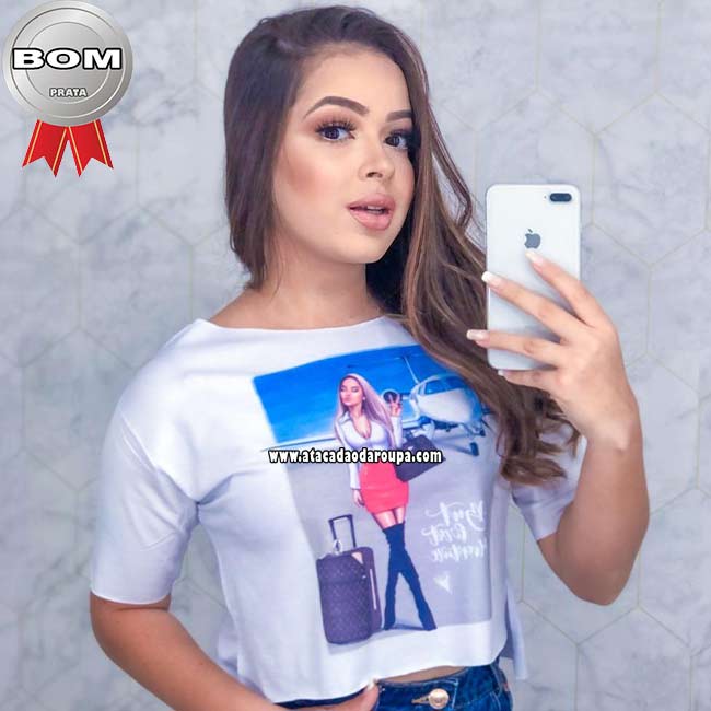 Cropped Viscolycra com Sublimação M