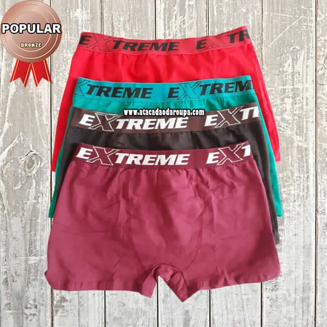 Cueca Box Em Cotton Adulto cós Elástico
