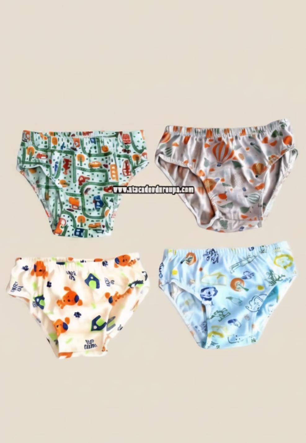 Cueca Infantil Estampada Malha Fria