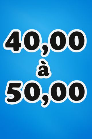 40,00 à 50,00