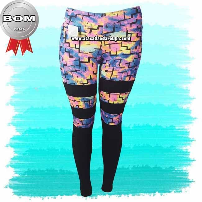 Calça Legging Fitness com Detalhes