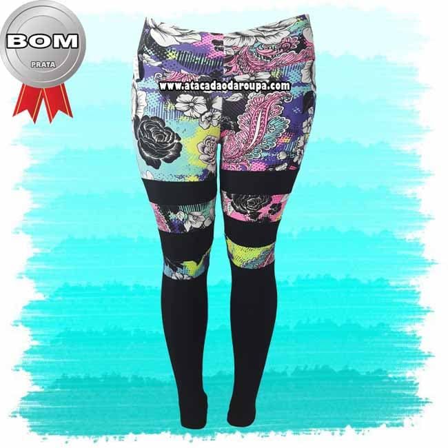 Calça Legging Fitness com Detalhes