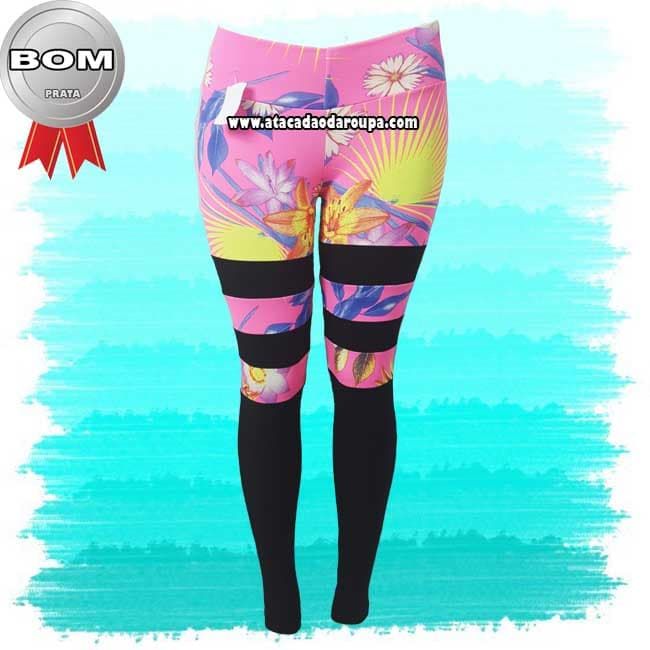 Calça Legging Fitness com Detalhes