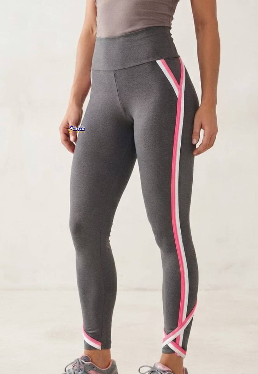 Calça Fitness Listras na Lateral