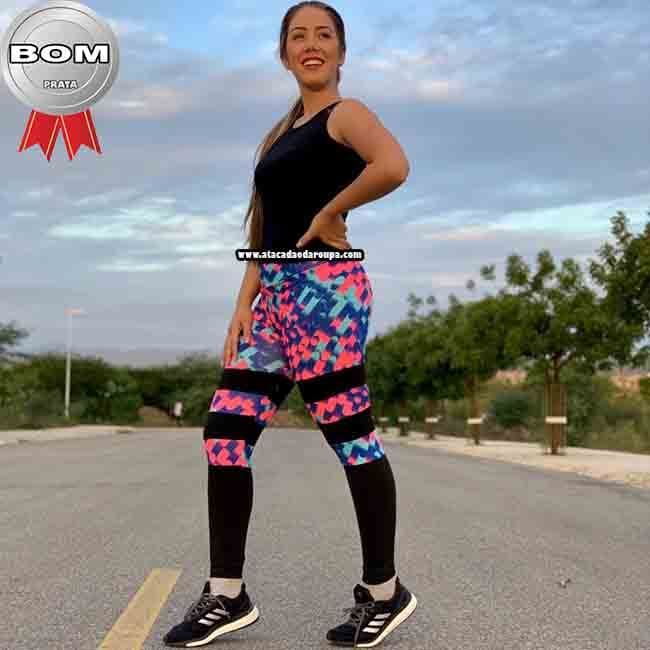 Calça Legging Fitness com Detalhes