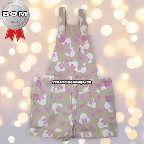 Jardineira Infantil Tricoline P/M/G