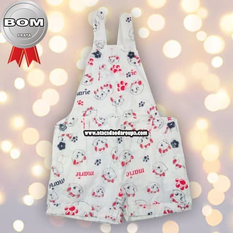 Jardineira Infantil Tricoline P/M/G
