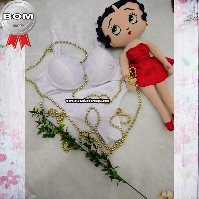 Lingerie de Microfibra com detalhes de renda