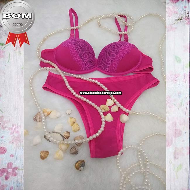Lingerie de Microfibra com detalhes de renda