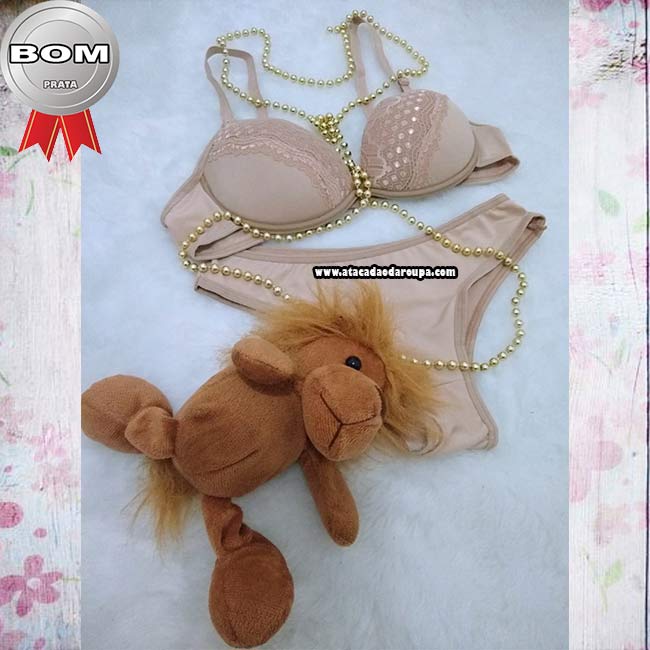 Lingerie de Microfibra com detalhes de renda