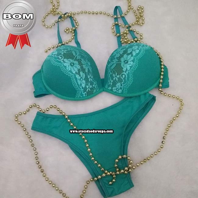 Lingerie de Microfibra com detalhes de renda