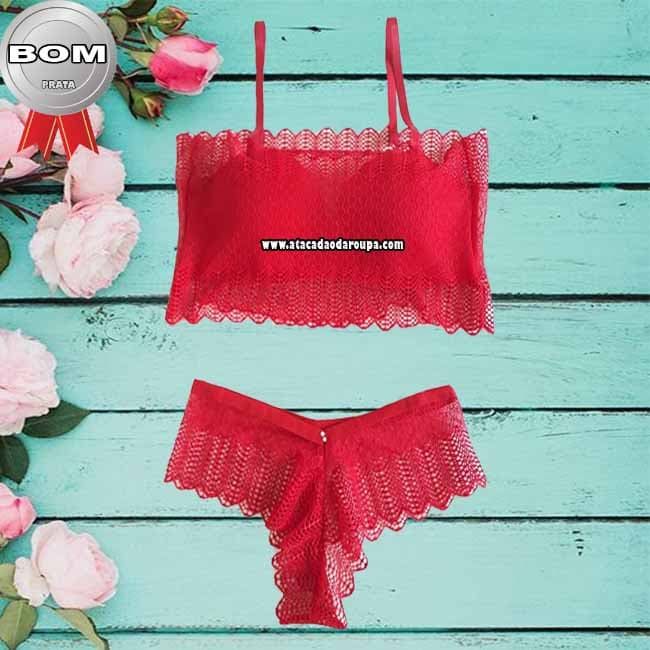 Lingerie de renda Várias Cores Com Bojo