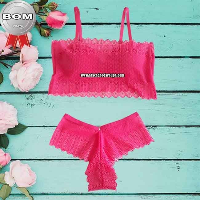 Lingerie de renda Várias Cores Com Bojo