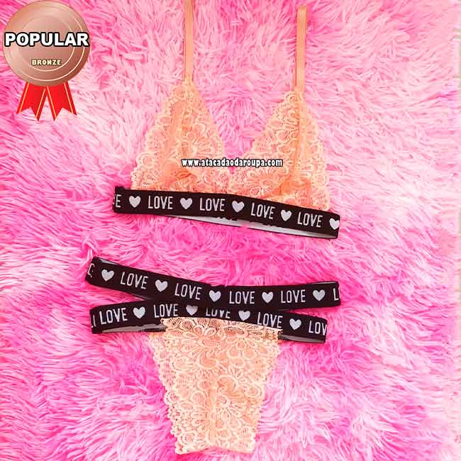 Lingerie de Renda Elástico Duplo