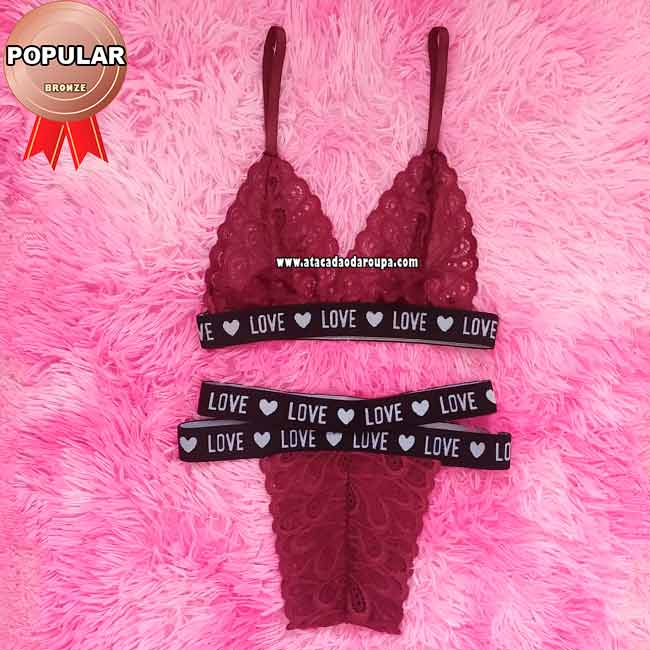 Lingerie de Renda Elástico Duplo