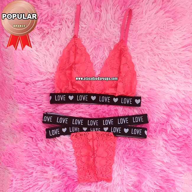 Lingerie de Renda Elástico Duplo