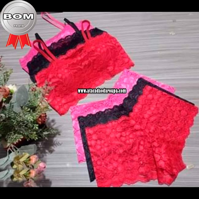 Lingerie Renda Shortinho com Bojo M