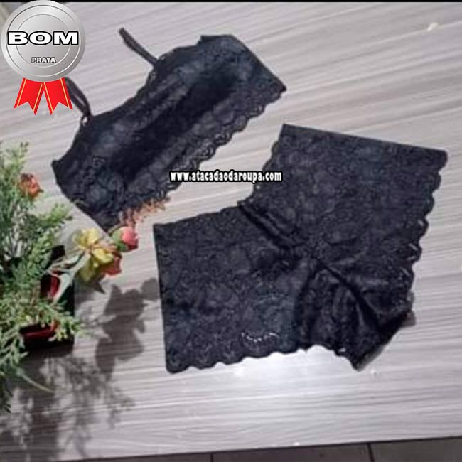 Lingerie Renda Shortinho com Bojo M