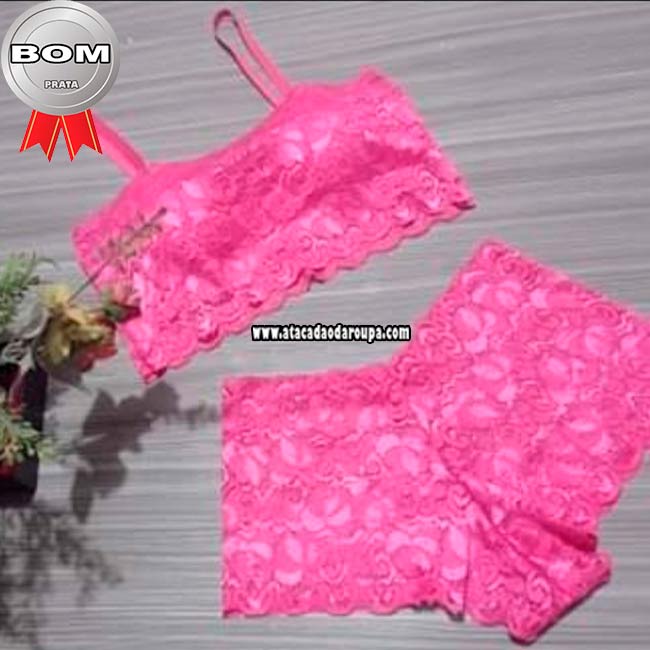 Lingerie Renda Shortinho com Bojo M