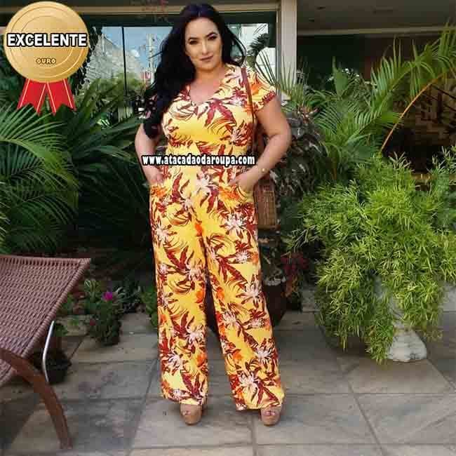 Macacão Longo Plus Size Suplex Fit GG
