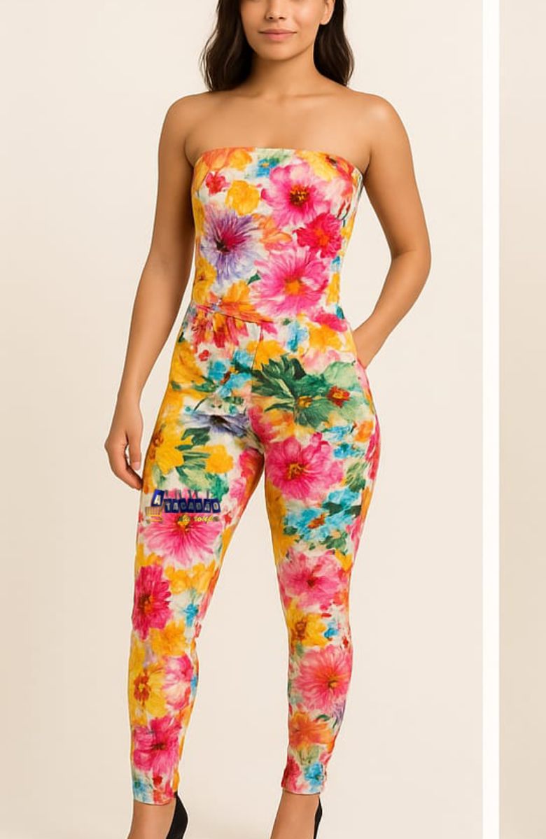 Macacão Longo Feminino Estampado Básico