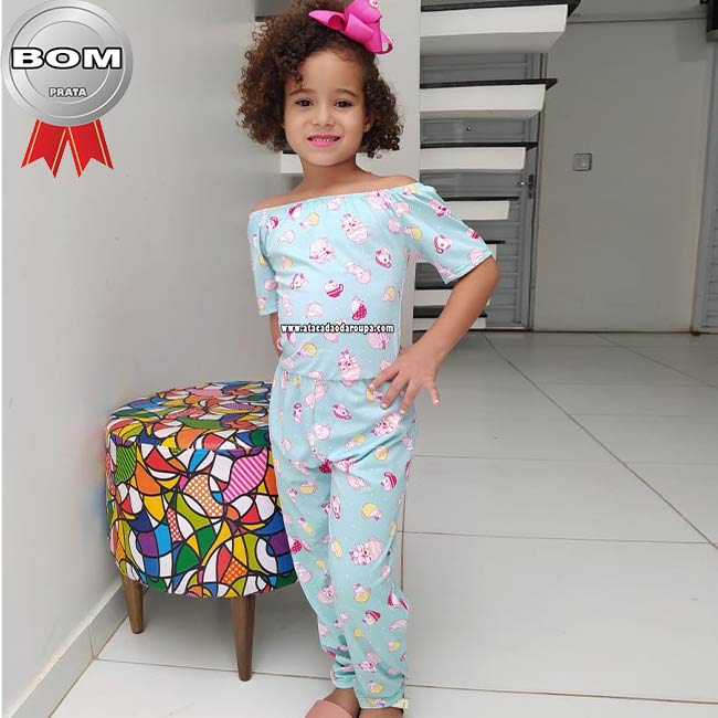 Macacão Longo Infantil 4 a 8 Anos