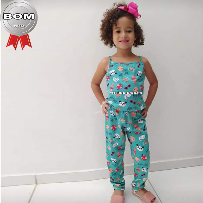 Macacão Longo Infantil 4 a 8 Anos