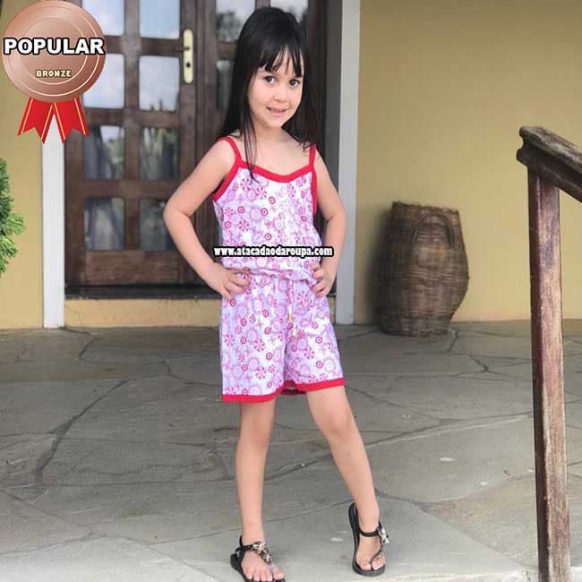 Macaquinho Infantil Algodão 2 a 6 Anos