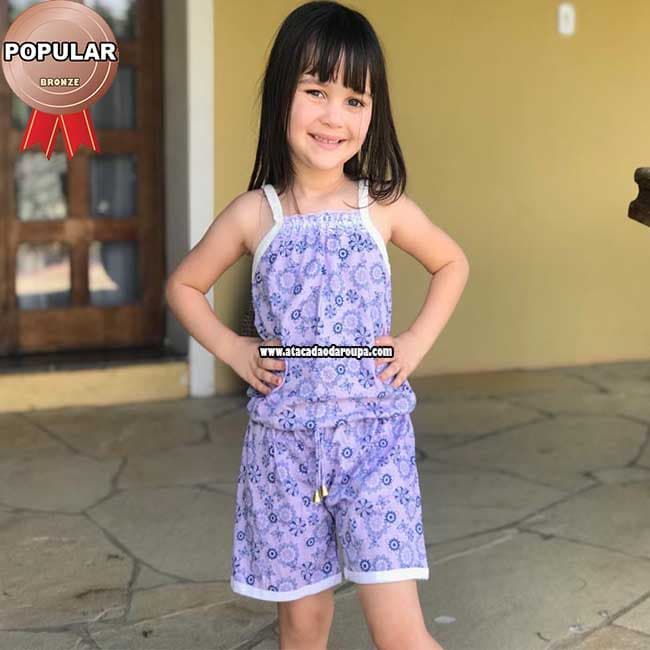 Macaquinho Infantil Algodão 2 a 6 Anos