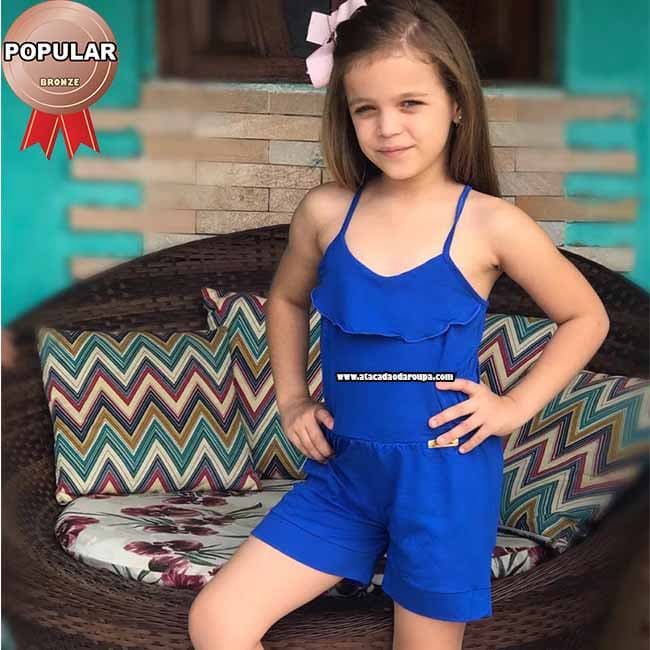 Macaquinho Infantil Liso 5 a 7 Anos