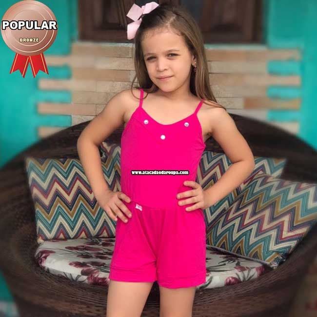 Macaquinho Infantil Liso 5 a 7 Anos