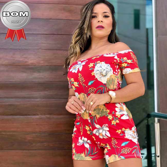 Macaquinho Estampado Malha Cloquê Juvenil G